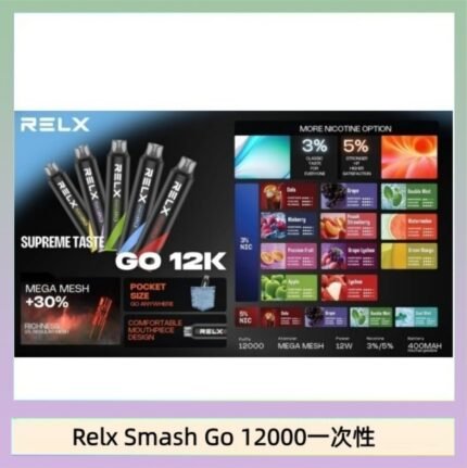 Relx Smash Go 12000 Puffs 一次性電子煙拋棄式12W輸出